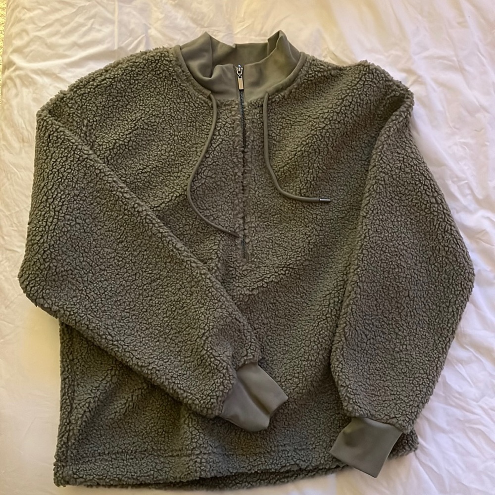 Moss Green Sherpa Fleece